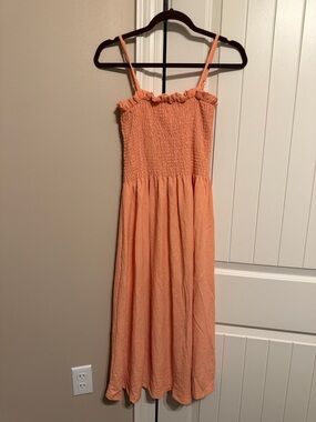 H&M Peach Orange Midi Sundress